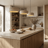 Alden Mist Travertine Pendant Light, detail view 2