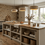 Alden Mist Travertine Pendant Light, detail view 4