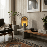 Zella Ridge Travertine Table Lamp, detail view 5