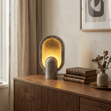 Zella Ridge Travertine Table Lamp, detail view 6