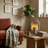 Zella Ridge Travertine Table Lamp, detail view 4