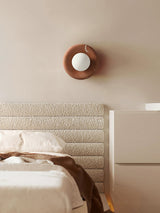 Oriel Field Travertine Wall Light, detail view 7