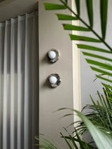 Oriel Field Travertine Wall Light, detail view 15