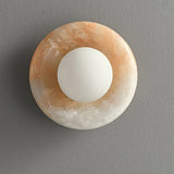 Oriel Field Travertine Wall Light, detail view 18