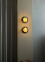 Oriel Field Travertine Wall Light, detail view 11