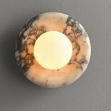 Oriel Field Travertine Wall Light, detail view 3