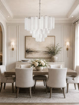 Arden Lark Glass Chandelier, detail view 4