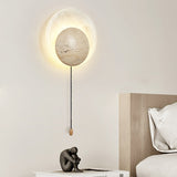 Evara Halo Travertine Wall Light, detail view 15