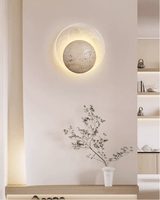 Evara Halo Travertine Wall Light, detail view 12