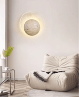 Evara Halo Travertine Wall Light, detail view 7