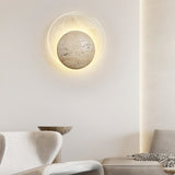 Evara Halo Travertine Wall Light, detail view 4