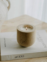Niven Cedar Travertine Candle Holder, detail view 2