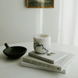 Niven Cedar Travertine Candle Holder, detail view 12