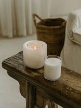 Niven Cedar Travertine Candle Holder, detail view 5