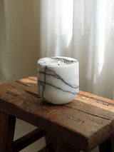 Niven Cedar Travertine Candle Holder, detail view 6