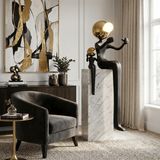 Ilan Willow Metal Floor Lamp, detail view 2