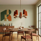 Faron Flint Wood Chandelier, detail view 2