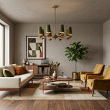 Faron Flint Wood Chandelier, detail view 3