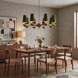 Faron Flint Wood Chandelier, detail view 4
