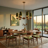 Faron Flint Wood Chandelier, detail view 5