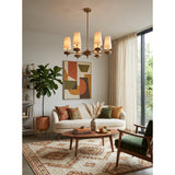 Faron Flint Wood Chandelier, detail view 6
