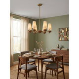 Faron Flint Wood Chandelier, detail view 7