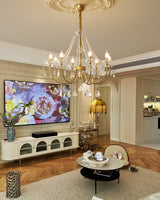 Elian Pearl Crystal Chandelier, detail view 10