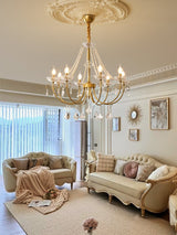 Elian Pearl Crystal Chandelier, detail view 12