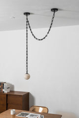 Flora Linden Alabaster Chandelier, detail view 28
