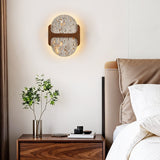 Alden River Travertine Wall Light, detail view 2