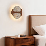 Alden River Travertine Wall Light, detail view 3