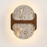 Alden River Travertine Wall Light, detail view 9