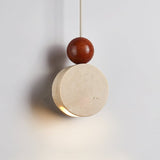 Aven Terra Travertine Pendant Light, detail view 2