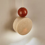 Aven Terra Travertine Pendant Light, detail view 5