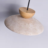 Cora Halo Travertine Pendant Light, detail view 9