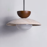 Cora Halo Travertine Pendant Light, detail view 10