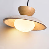 Cora Halo Travertine Pendant Light, detail view 16