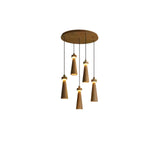 Elora Flint Wood Pendant Light, detail view 22