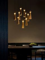 Elora Flint Wood Pendant Light, detail view 2