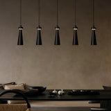 Elora Flint Wood Pendant Light, detail view 3