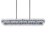 Elara Oak Glass Chandelier, detail view 4