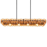 Elara Oak Glass Chandelier, detail view 5