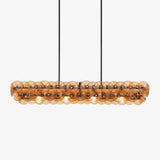 Elara Oak Glass Chandelier by Maison Velume