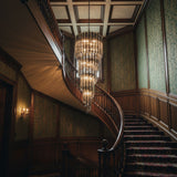 Riven Aster Glass Chandelier, detail view 2
