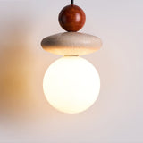 Galen Field Travertine Pendant Light, detail view 5