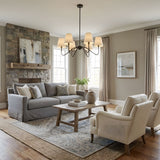 Aven Vista Fabric Chandelier, detail view 8