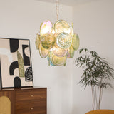 Riven Drift Glass Chandelier, detail view 2