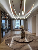 Zella Aster Leather Chandelier, detail view 10