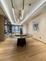 Zella Aster Leather Chandelier, detail view 11