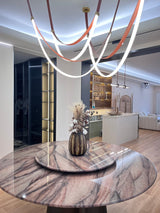 Zella Aster Leather Chandelier, detail view 9